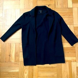 J. Crew Women's Navy Open Front Knit Blazer